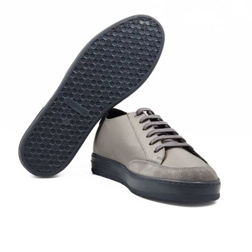 Muške sive elegantne cipele patike izradjene od prvoklasne Nappa kože