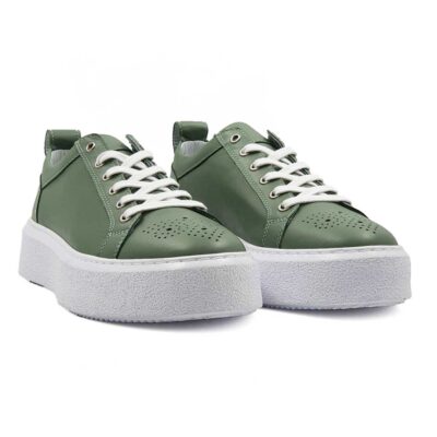 Muške zelene cipele patike izradjene od prvoklasne Nappa kože