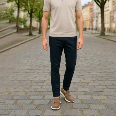 Muške mokasine L12399-0161 upotpunjene modernim detaljima. Model koji je odličan izbor za muškarce koji žele spoj elegancije i svakodnevne praktičnosti.