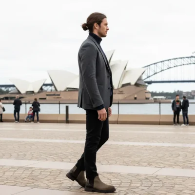 Muške bež Chelsea čizme su elegantne i osvežavajuće. Idealne za smart-casual izgled, lako se obuvaju i savršeno se kombinuju uz svetlije boje.