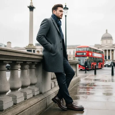 Muške braon Penny Loafer cipele (mokasine). Klasičan slip-on dizajn sa prorezom. Savršene za smart-casual, jesen i zima. Kvalitetna izrada.