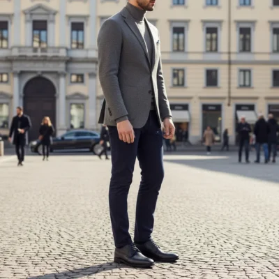 Muške crne Derby cipele su idealan izbor – manje formalne od Oxforda, ali podjednako elegantne. Model sa otvorenim pertlanjem.