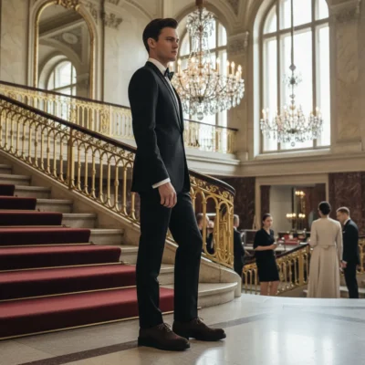 Tamnobraon muške brogue cipele sa prepoznatljivom perforacijom. Savršene za poslovni, smart-casual stil ili svečanosti. Kvalitetna koža.