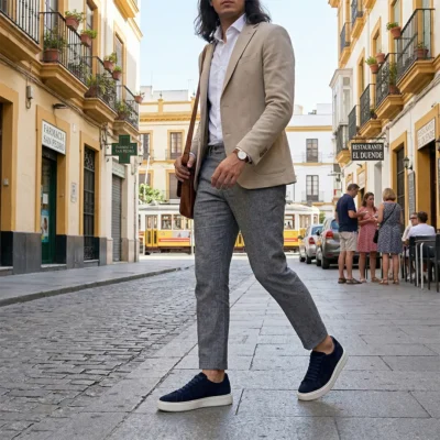 Teget muške cipele patike su odgovor na dinamičan tempo modernog muškarca. Nepogrešivo se transformišu uz formalne pantalone ili vaš omiljeni tamni džins.