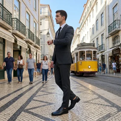 Elegantna muška crna cipela pruža neverovatan osećaj lakoće pri svakom koraku. specijalno dizajniran unutrašnji sloj efikasno sprečava zamor stopala