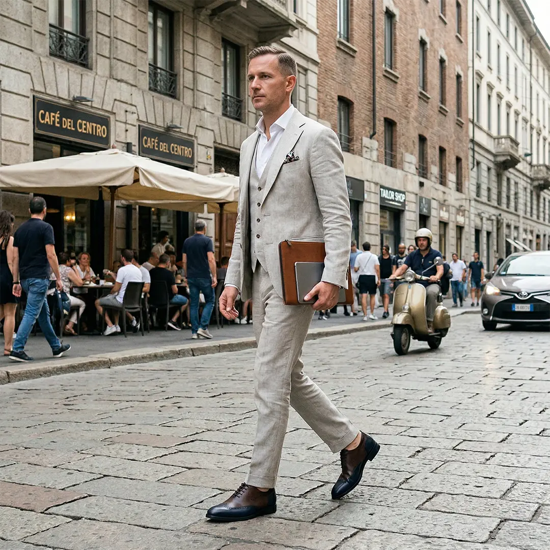 Elegantne muške cipele 5-44-1 dizajnirane su da prate tempo savremenog muškarca. lagan korak i prefinjen izgled su vam sada nadohvat ruke.