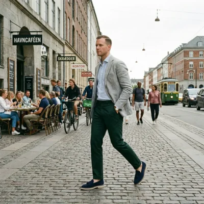Teget muške elegantne mokasine su ključni element za postizanje modernog poslovnog stila. nepogrešivo se uklapaju uz pantalona i formalne sakoe.