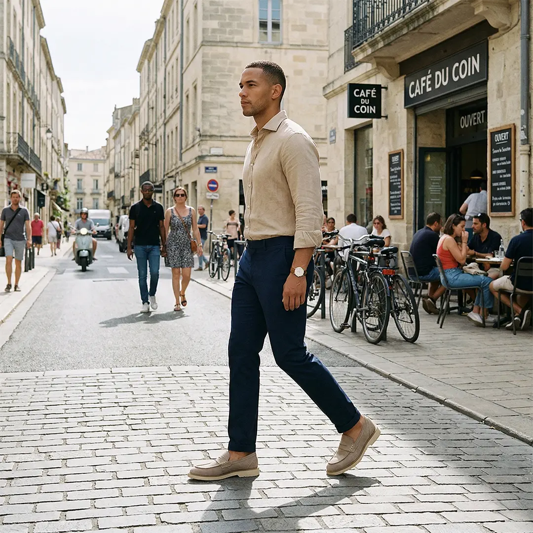 Bež muške mokasine u toploj, svetloj nijansi savršeno osvežavaju vaš garderober. Odaberite par koji odiše prirodnom estetikom i prefinjenim koloritom