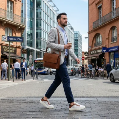 Lagane i udobne bele muške elegantne patike idealne za proslave i svakodnevne prilike. Obezbedite sebi elegantan izgled uz maksimalan komfor tokom dana.